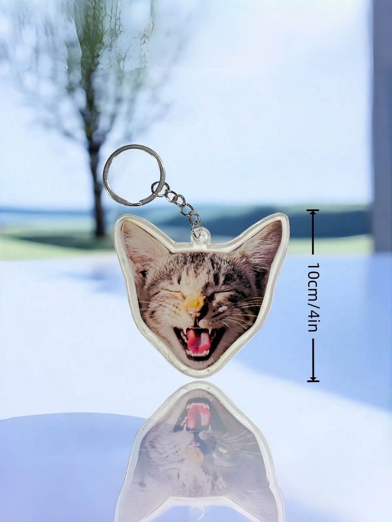 Custom Pet Acrylic Portrait Keychain